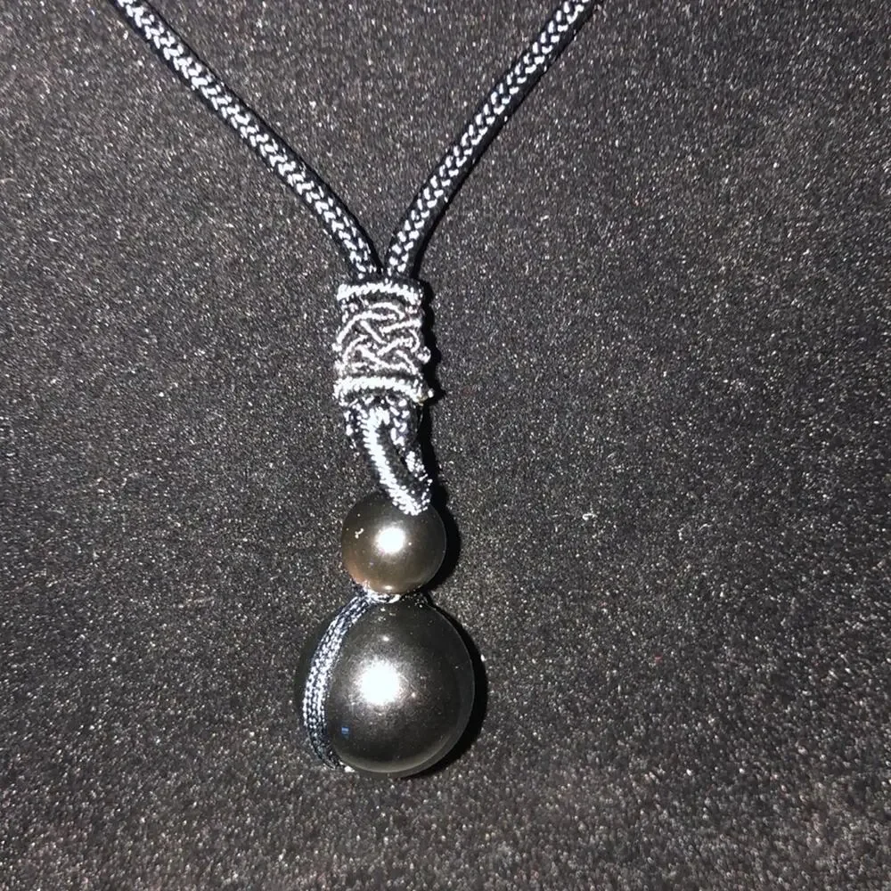 PU Leather Adjustable Cord with Ball Necklace
